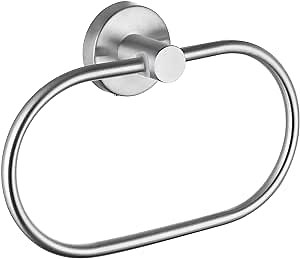Towel Ring for Bathroom, Brushed Nickel Towel Bar Hangers Wall Mount, Stainless Steel Hand Towel Holder, Modern Round Towel Hanger by Eolax