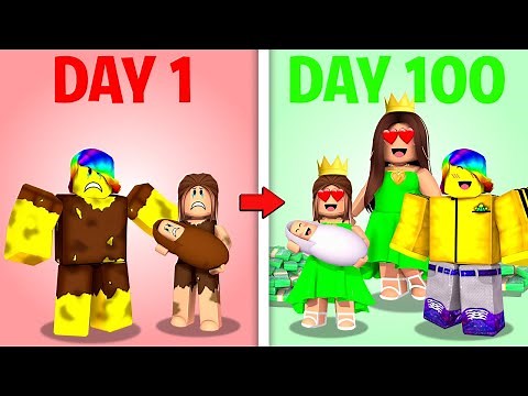 Roblox 100 Days with ORPHAN Family.. 🥺🤩