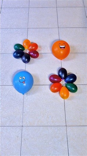 Blue Orange Emoji Color Balloon Satisfying Popping 😁😊