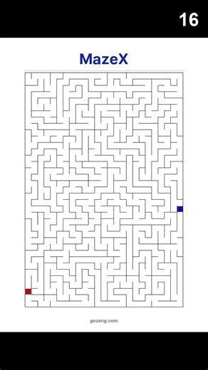 Free Printable Maze Puzzle #24 | Intermediate Brain Game #Shorts