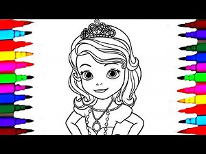 Sofia the First Mermaid Coloring Pages l Disney Junior Coloring Drawing Pages for Kids