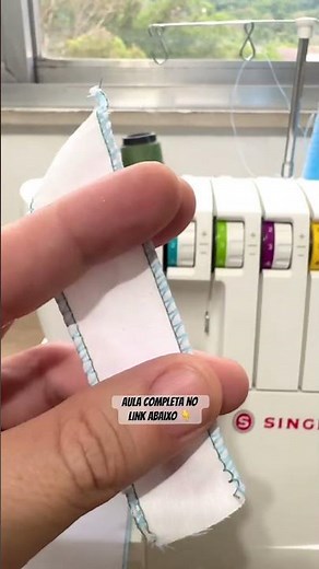 Bainha Enrolada na Máquina Overloque da Singer s0105 #costurafácil #costura