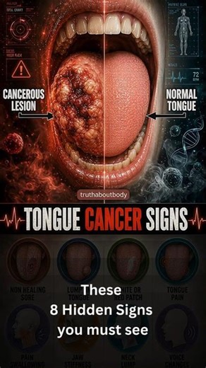 8 Warning Signs of Tongue Cancer Most People Mistake for a Mouth Ulcer ⚠️