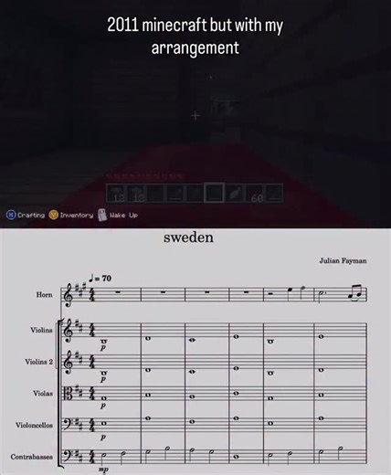 Julian Fayman | my childhood summed up @minecraft #minecraft #orchestra #sweden #strings | Instagram