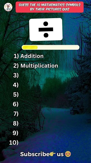 Guess the 10 mathematics symbols by their | Trivia Mingle