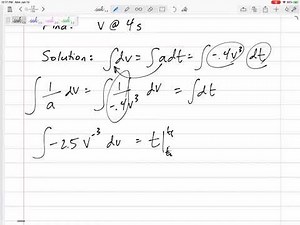 Dynamics - Particle kinematics example 7