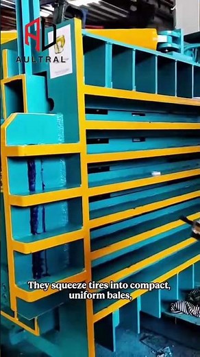 Heavy Duty Tyre Baling Press Machine Horizontal Hydraulic Compactor