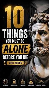 10 Things You Must Do Alone Before You Die | Stoic Wisdom