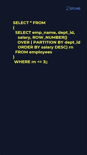 Oracle SQL PLSQL interview - top 3