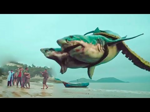 【高光合集】海洋污染导致生物变异，海怪鲨鱼上岸报复人类！【海怪 Sea Monster】| 灾难/科幻 | 经典大本营