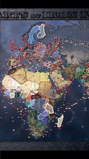 HOI4 TIMELAPSE: Decolonized World MOD #heartsofiron4 #hoi4 #ww2rebuilder #map #europe #military