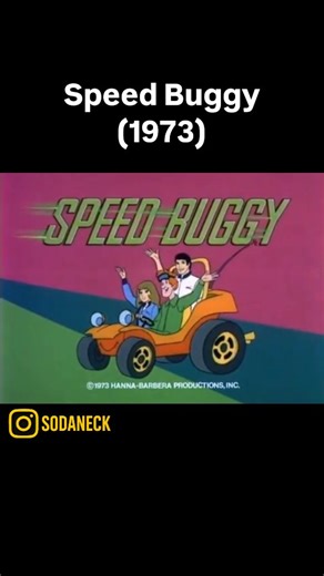 Sodaneck on Instagram: "Speed Buggy raced onto Saturday morning TV in 1973, blending Scooby-Doo-style mystery with high-octane fun. The series followed a crew of teen racers—Tinker, Debbie, and Mark—and their talking dune buggy, Speedy, as they zipped through wild adventures solving crimes and foiling bad guys. With its upbeat theme song, Hanna-Barbera animation, and lovable vehicular star, Speed Buggy remains a groovy gem of early ‘70s cartoon history, cruising comfortably in the lanes of nosta
