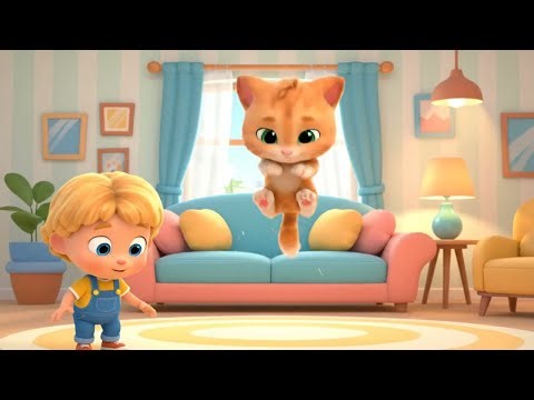 Cinco Gatinhos Bobos Pularam na Almofada | Rimas e Canções Infantis