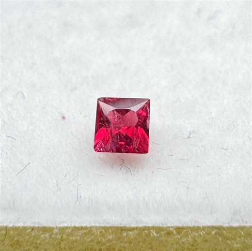 Natural Red Spinel Gemstone | 3.5mm Princess Cut Square for Ring - Etsy