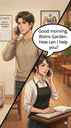 How to Book a Restaurant Table in English 📞🍽️ #dailyenglish #englishconversation