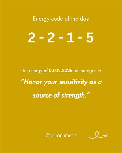 @astronumeris | 💫Energy code of the day 💫 02.02.2026 - 14/5 2 → WATER (sensitivity, cooperation, empathy, harmony, intuition, diplomacy) Shadow: emotional... | Instagram