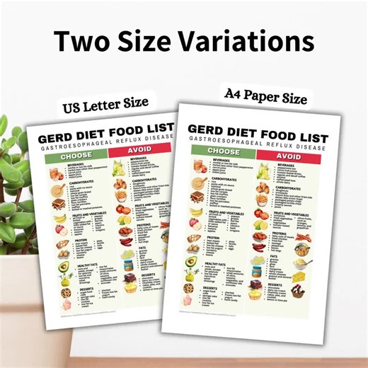 GERD Diet, GERD Food List Acid Reflux Grocery List, Low Acid Food List for Healthy Gut, Stomach Cancer, Gastritis, Heart Burn, Alkaline Diet - Etsy