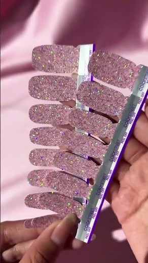 DIY At-Home Pink Glitter Nails - No Dry Time, One Coat Only