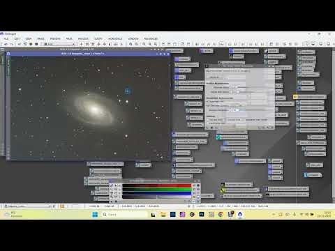 pixinsight su m81 con notevoli processi