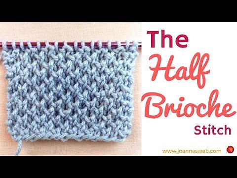 Half Brioche Knitting Stitch Pattern