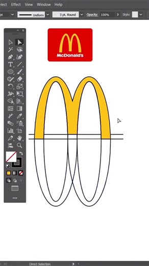 Ever wondered how the famous “M” of McDonald's is designed? 💛 Like, Save & Share if you love logo design! #McDonaldsLogo #LogoRecreation #LogoDesign #AdobeIllustrator #GraphicDesignReel #FamousLogoDesign #DesignInspiration #LogoProcess #CreativeDesign #AIReels #FastFoodLogo #LogoTutorial #VectorArt #DesignLovers #LogoDesigner #FreelanceDesigner | Logo Design