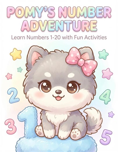 Number Tracing Worksheets for Kids | Pomy Puppy Math Adventure (PDF) - Etsy