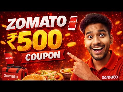 Zomato Coupon Code Today 🍔 Flat 60% OFF + ₹500 Discount 🔥 Latest Zomato Offers 2026 🚀