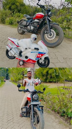 Rc mini bike and big Jawa bike unboxing and testing #shorts