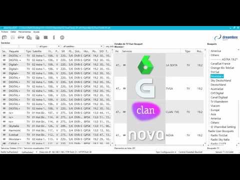 DreamboxEdit, listas de canales Enigma2 y Picons