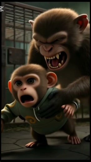 plushie is my only safe place! #ai #animation #monkey #viral #sad #cutemonkey #aishorts