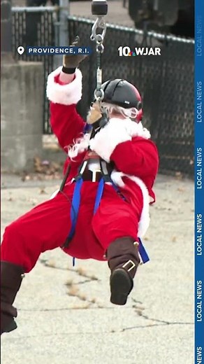Santa trades sleigh for helicopter in visit to children's hospital