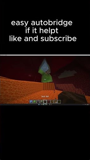 auto bridge that can bridge over lava in minecraft