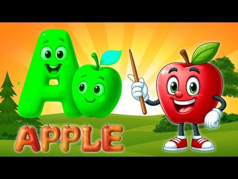 Learn the learn and ABCD with APPLE as your first Lesson--ABC Songs,ABCD, Nursery Rhymes, Baby song