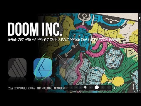 Doom Inc - Inking tips in Affinity Designer on iPad (Pixel Persona)