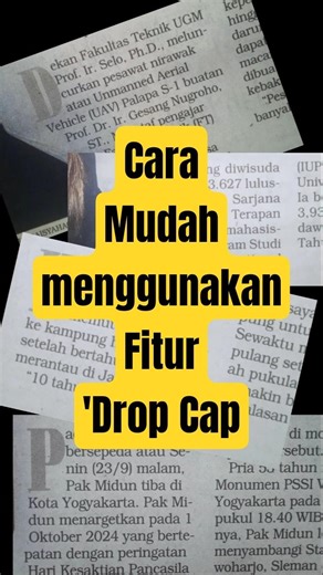 Fitur Drop Cap di Microsoft Word #Tips #tipsandtricks #tutorial #msword #ramadan