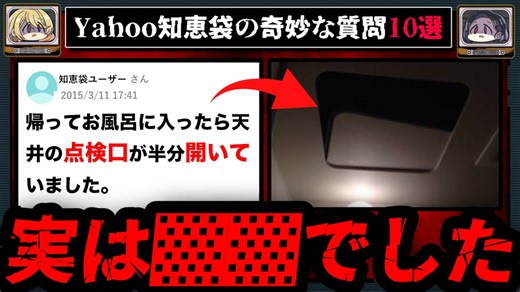 【空き巣？】ゾッとするyahoo知恵袋の怖い質問10選【ゆっくり解説】