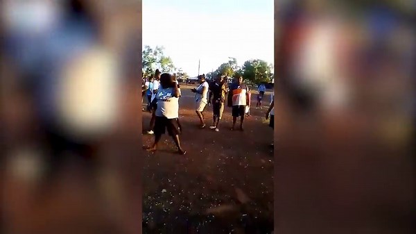Shocking moment two women fist fight in Northern territory street