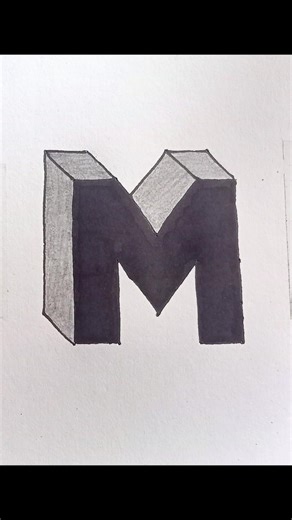 M 3d letter #3dart #3dletter #M3dletter #M3d