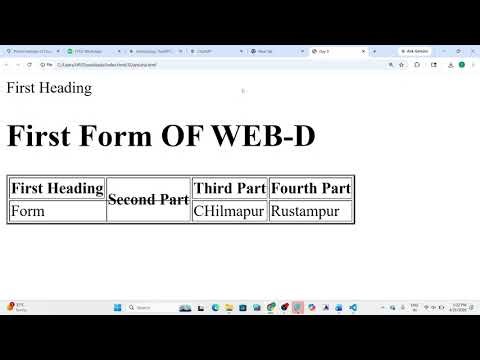 HTML (First Form of Web - D)