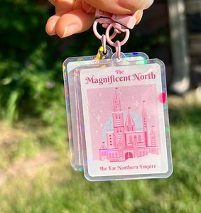 Keychain Once Upon A Broken Heart the Magnificent North Keychain Double Sided With Pink Attachment Clip - Etsy