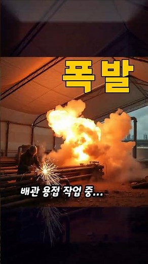 산업안전교육자료 -폭발- 화학약품 제조공장 배관 용접 작업 중 #shorts #산업안전교육자료 #TBM안전교육자료 #산업재해유형분석 #산업재해예방 #두리미디어