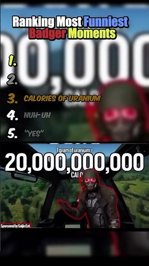 Ranking Top 5 Funniest Badger Moments #funny #game #badger