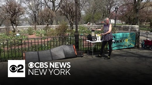 Solar-powered appliances on display in Riverside Park