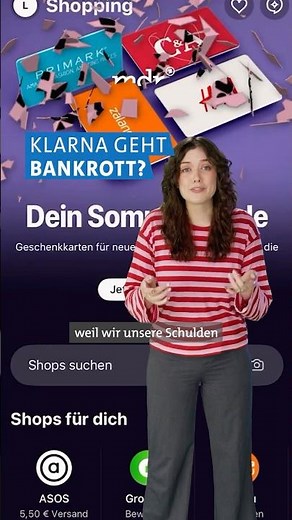 Geht Klarna pleite, weil WIR unsere Schulden nicht zurückzahlen?! 😱 | Eine Minute Geld MDR #Shorts