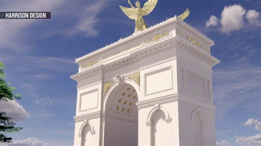 Trump arch renderings detail president's 250-foot project in Washington