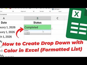How to Create Drop Down with Color in Excel (Formatted List)