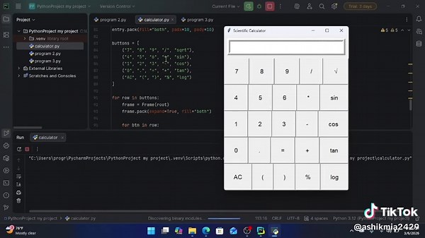 first program python ,, calculator #python