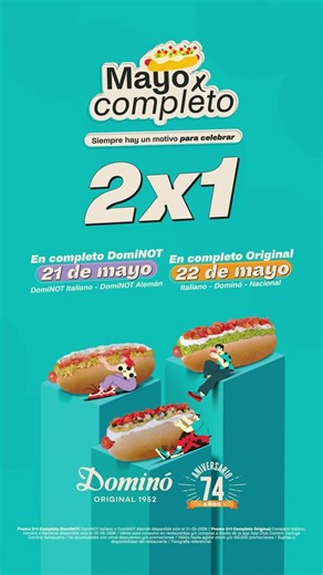 Mayo por completo: 2x1 Dominó