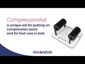 CompressionAid—a unique aid for putting on and taking off compression stockings.