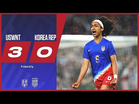 USA win in final game before Olympic roster | USWNT 3-0 Korea Republic | Official Game Highlights